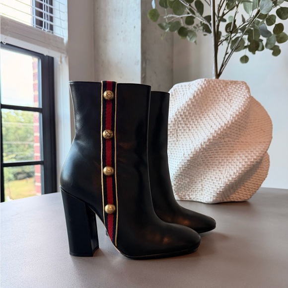Gucci Boots with Gold Bee Accents - Picture 1 of 6